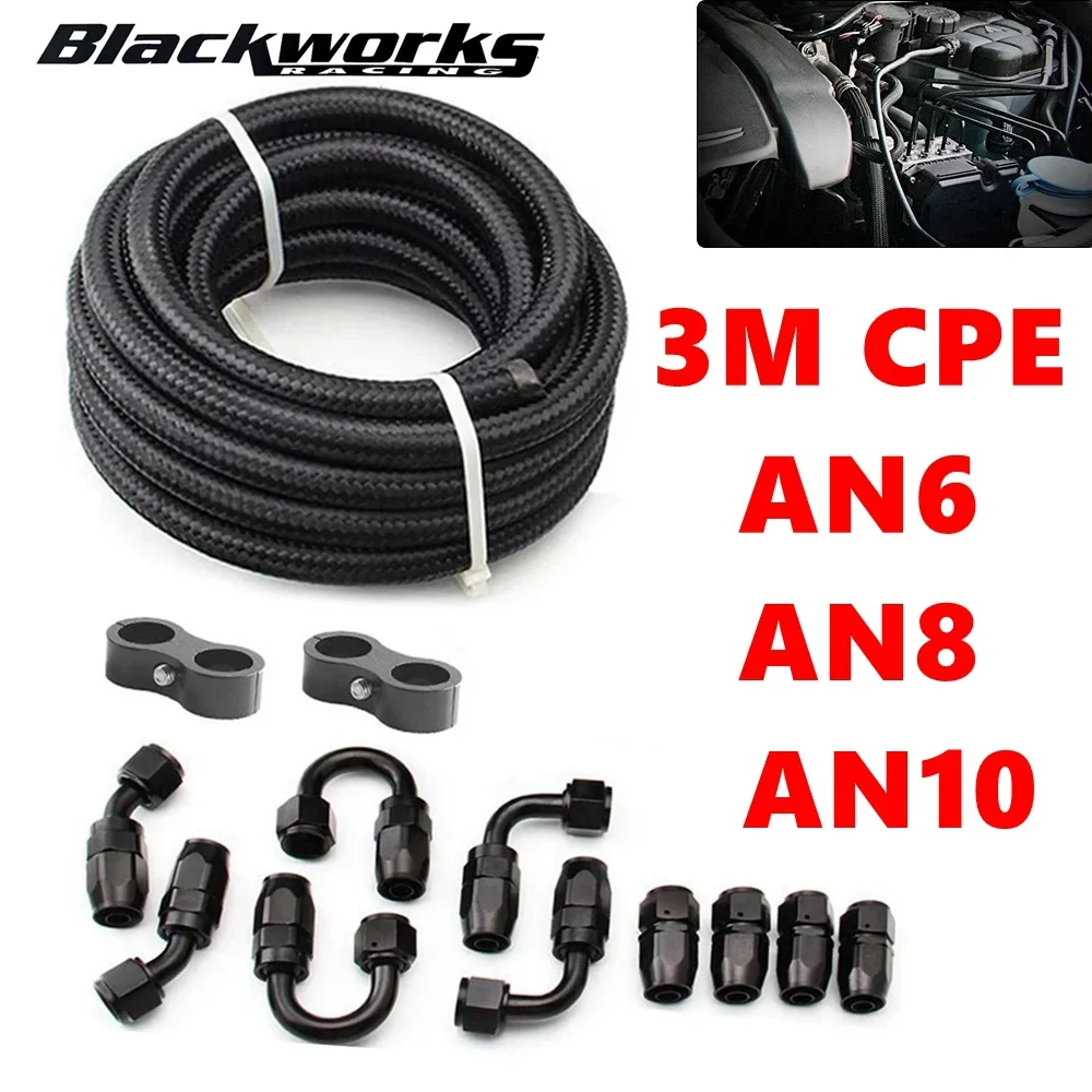3M AN10/AN8/AN6 CPE Oil Fuel Fittings Hose End 0+45+90+180 Degree Oil Adaptor Kit AN6 Braided Oil Fuel Hose Line With Clamps
3M AN10/AN8/AN6 CPE Oil Fuel Fittings Hose End 0+45+90+180 Degree Oil Adaptor Kit AN6 Braided Oil Fuel Hose Line With Clamps