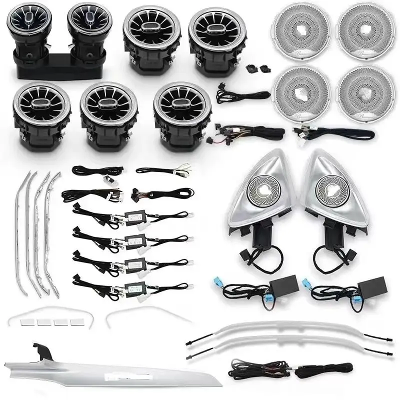 Система внутренней подсветки салона для Mercedes-Benz W205, турбинная подсветка воздуховодов, 64 цвета, X253
Система внутренней подсветки салона для Mercedes-Benz W205, турбинная подсветка воздуховодов, 64 цвета, X253