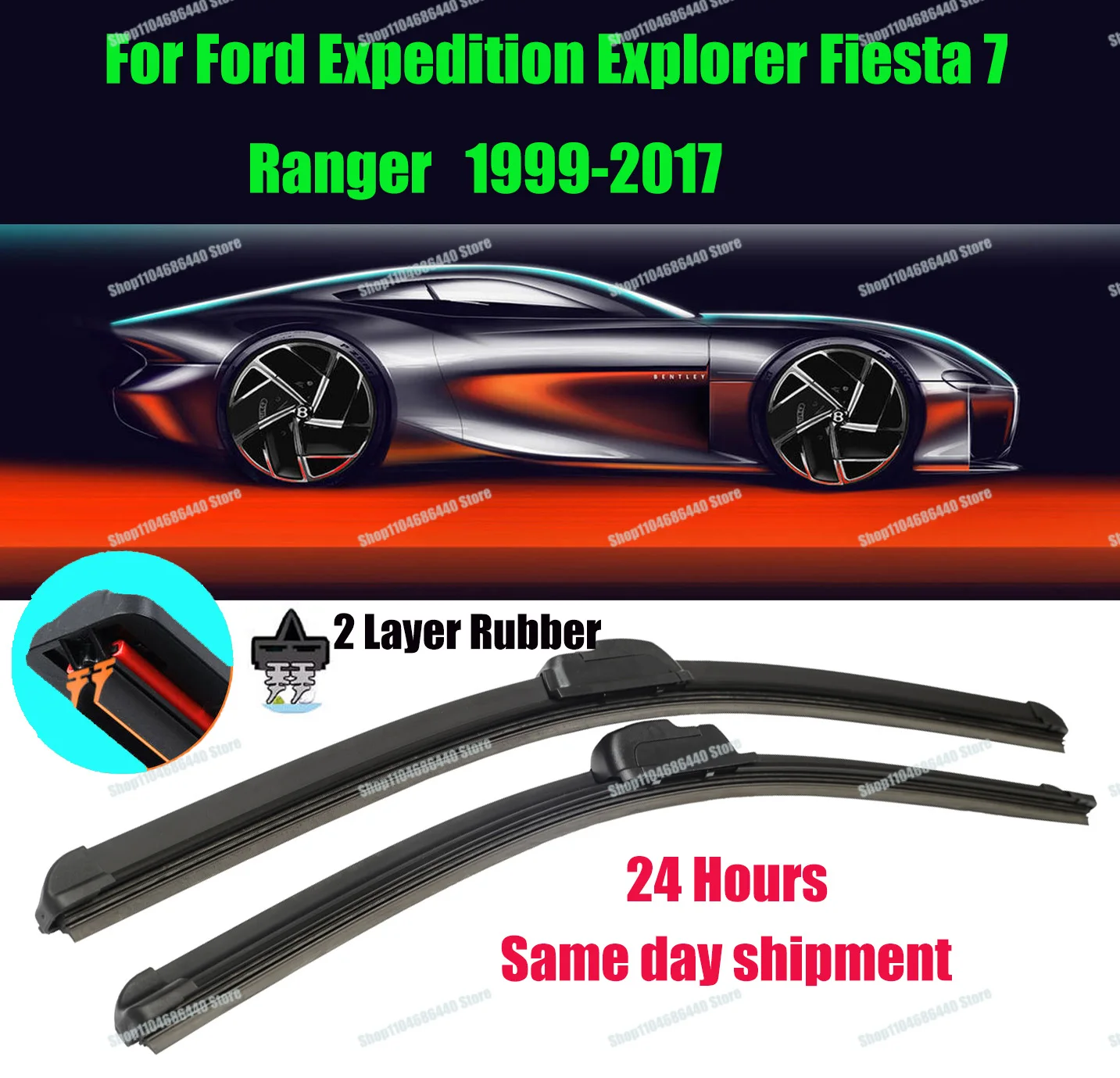 For Ford Expedition Explorer Fiesta 7 Ranger MK2 Fusion Front Windscreen Wipers Double Rubber Car Wiper Blades Car Accessories
For Ford Expedition Explorer Fiesta 7 Ranger MK2 Fusion Front Windscreen Wipers Double Rubber Car Wiper Blades Car Accessories