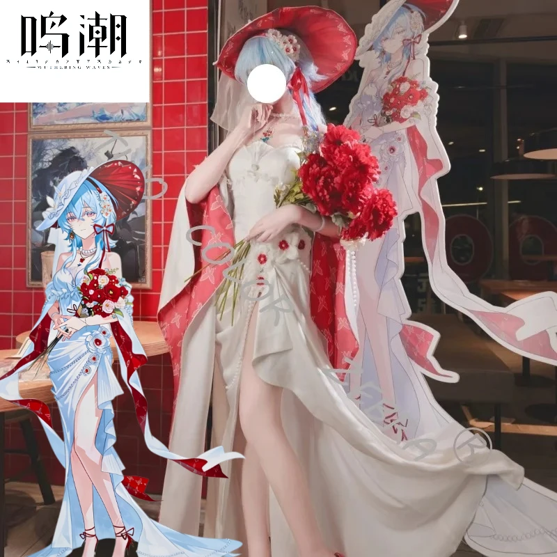 The Shorekeeper Cosplay Dress Costume Game Wuthering Waves White Satin Mermaid Train Gown Hat Necklace Complete Kit for Women
The Shorekeeper Cosplay Dress Costume Game Wuthering Waves White Satin Mermaid Train Gown Hat Necklace Complete Kit for Women