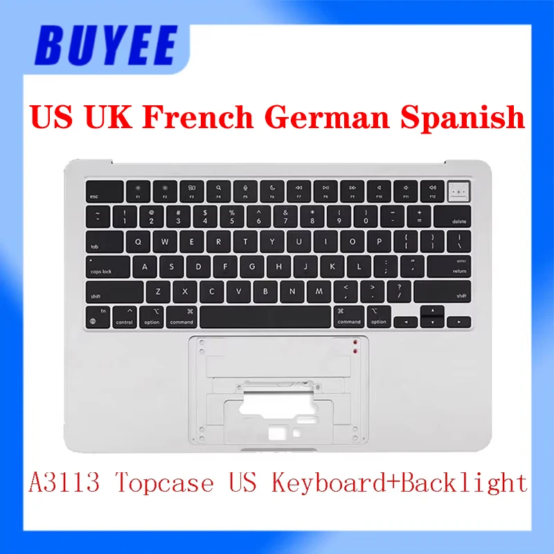 Laptop Original NEW A3113 Topcase Palmrest Keyboard For Macbook Air 13" Retina M3 US UK French German Spanish Keyboard Backlight
Laptop Original NEW A3113 Topcase Palmrest Keyboard For Macbook Air 13" Retina M3 US UK French German Spanish Keyboard Backlight