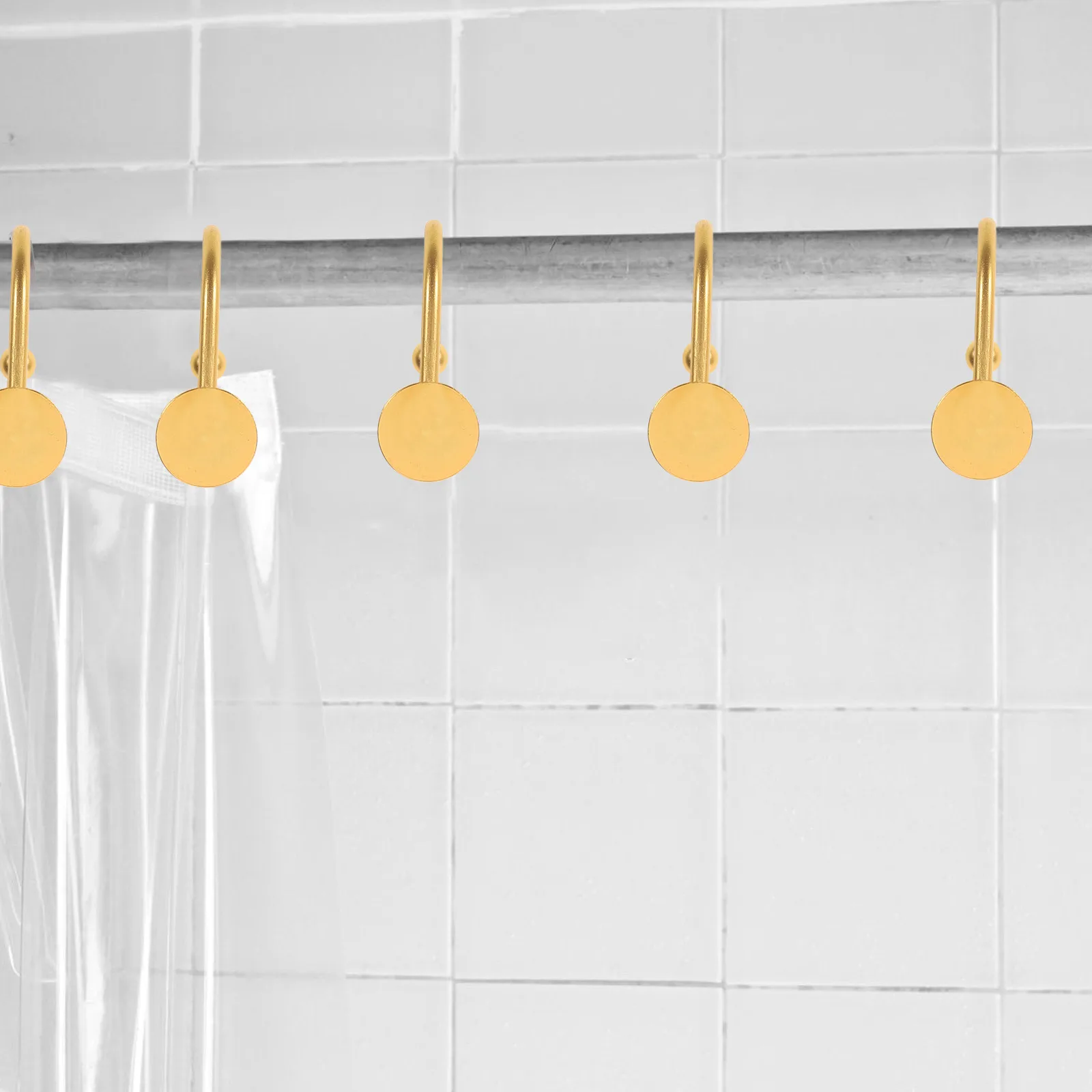 12 Pcs Bathroom Hooks Metal Round Golden Shower Curtain Rings Easy Installation Versatile Use Modern Fixtures Decorative
12 Pcs Bathroom Hooks Metal Round Golden Shower Curtain Rings Easy Installation Versatile Use Modern Fixtures Decorative