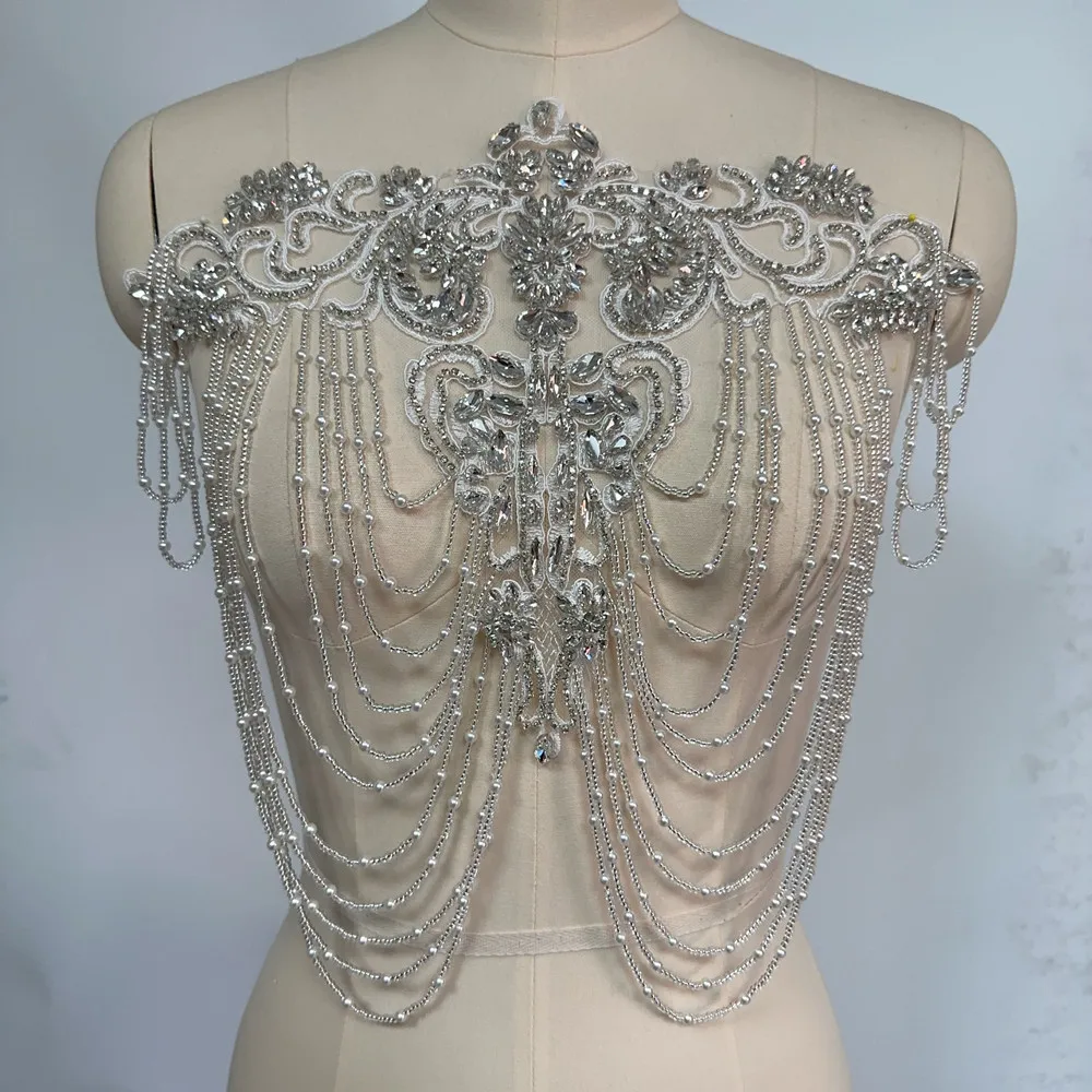 7 Style Luxury Embroidered Bead Embellishment Front Dress Tassel Rhinestone Appliqued Turban Accessories Wedding Dress Fabric
7 Style Luxury Embroidered Bead Embellishment Front Dress Tassel Rhinestone Appliqued Turban Accessories Wedding Dress Fabric