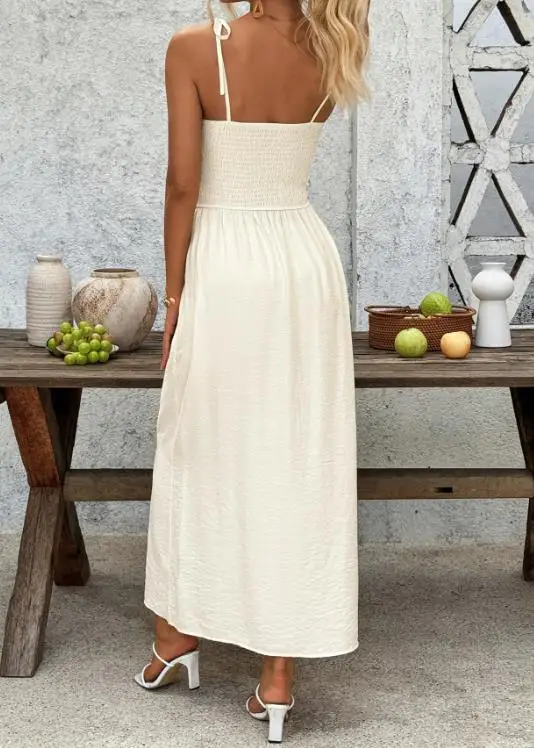 Elegant Women's Summer High-End Casual Button-Up Camisole Maxi Dress Loose Fit for Vacation
Elegant Women's Summer High-End Casual Button-Up Camisole Maxi Dress Loose Fit for Vacation