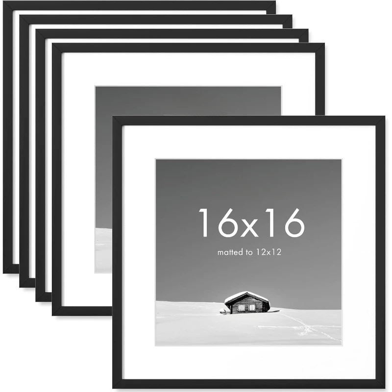 Рамка для фотографий 16x16 дюймов, фоторамки 16x16 со съемным ковриком 12x12 — оргстекло высокой четкости — вертикальное и горизонтальное 
Рамка для фотографий 16x16 дюймов, фоторамки 16x16 со съемным ковриком 12x12 — оргстекло высокой четкости — вертикальное и горизонтальное