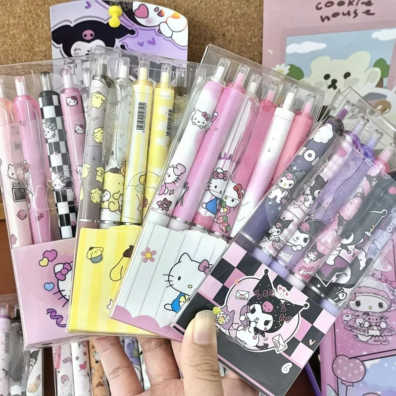 Kawaii 6Pcs Sanrio Hello Kitty Melody Cinnamoroll Kuromi Press Pen Exam Office Signature Quick Drying School Stationery Supplies
Kawaii 6Pcs Sanrio Hello Kitty Melody Cinnamoroll Kuromi Press Pen Exam Office Signature Quick Drying School Stationery Supplies