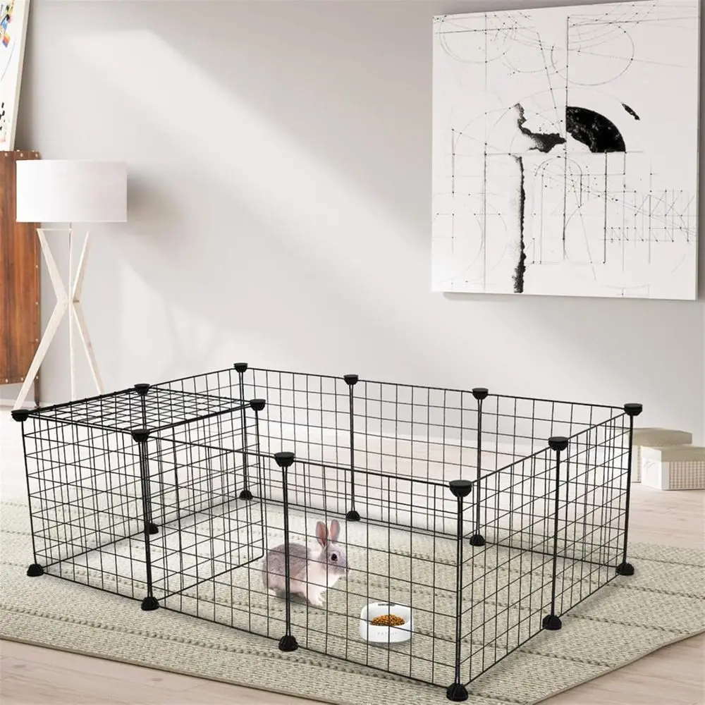 Портативный металлический вольер-манеж 14 в 1 для кроликов, морских свинок, щенков и котят - для использования в помещении/на улице (32 панели)
Портативный металлический вольер-манеж 14 в 1 для кроликов, морских свинок, щенков и котят - для использования в помещении/на улице (32 панели)