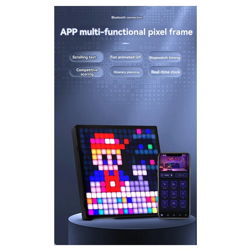 ABRE-Smart Nightlight With LED 16X16 Pixel Screen - Programmable DIY Text, Animation, And Photo Display Via APP Control
ABRE-Smart Nightlight With LED 16X16 Pixel Screen - Programmable DIY Text, Animation, And Photo Display Via APP Control