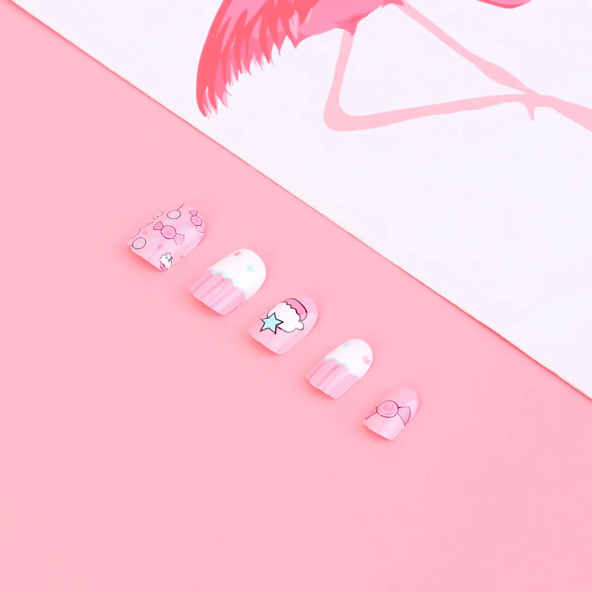 24Pcs Children Artificial Nails Cute Full Cover Fake Nail Tips Safe ABS Material Easy Apply for Birthday Halloween Christmas
24Pcs Children Artificial Nails Cute Full Cover Fake Nail Tips Safe ABS Material Easy Apply for Birthday Halloween Christmas