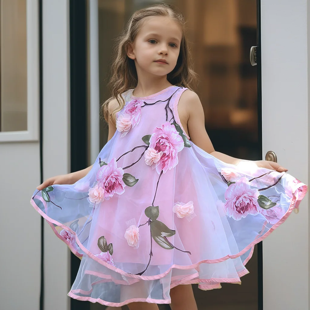 Girls Chiffon Floral Dress Stylish Summer Sleeveless Vest Beach Vacation Flower Dress for Kids 8 10 12 Years Children Costumes
Girls Chiffon Floral Dress Stylish Summer Sleeveless Vest Beach Vacation Flower Dress for Kids 8 10 12 Years Children Costumes