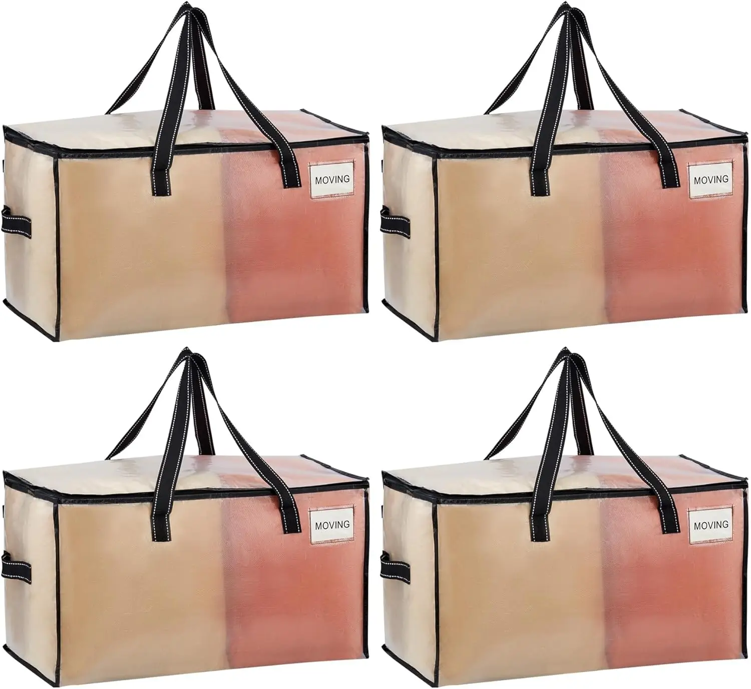 Moving Bags 4 Pack Heavy Duty, Clear Storage Bags for Clothes and Comforters, College Dorm Packing Supplies
Moving Bags 4 Pack Heavy Duty, Clear Storage Bags for Clothes and Comforters, College Dorm Packing Supplies