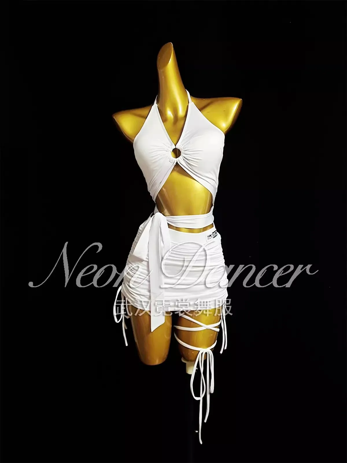 Neon Dancer Women's Latin Dance Training Wear Neck Camisole Top + Drawstring Skirt
Neon Dancer Women's Latin Dance Training Wear Neck Camisole Top + Drawstring Skirt
