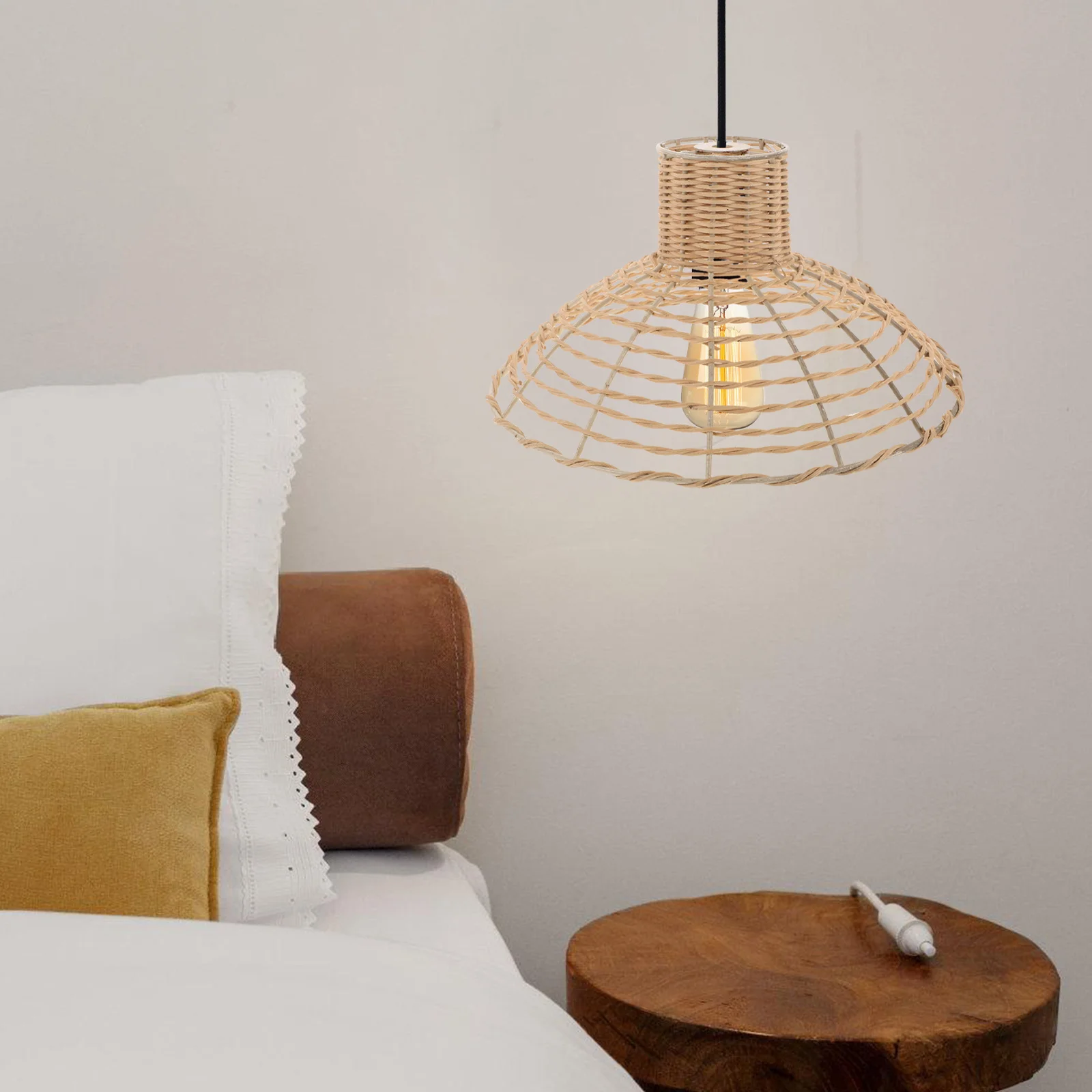 Rattan Lamp Shade Woven Pendant Light For Table Floor Wall Lamps Boho Hanging Fixture Replacement Natural Lampshade Decor
Rattan Lamp Shade Woven Pendant Light For Table Floor Wall Lamps Boho Hanging Fixture Replacement Natural Lampshade Decor