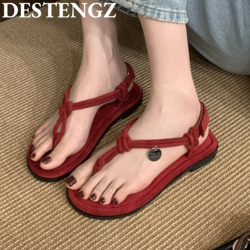 Clip Toe Flats Women Sandals Summer Casual Shoes Slingback 2025 New Designer Beach Shoes Trend Comfort Sandalias De Mujer Dress
Clip Toe Flats Women Sandals Summer Casual Shoes Slingback 2025 New Designer Beach Shoes Trend Comfort Sandalias De Mujer Dress