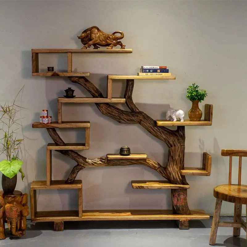 Wabi-**** camphor wood bogu shelf Chinese bookshelf partition tea room retro solid wood Duobao Pavilion creative tree-shaped she
Wabi-**** camphor wood bogu shelf Chinese bookshelf partition tea room retro solid wood Duobao Pavilion creative tree-shaped she