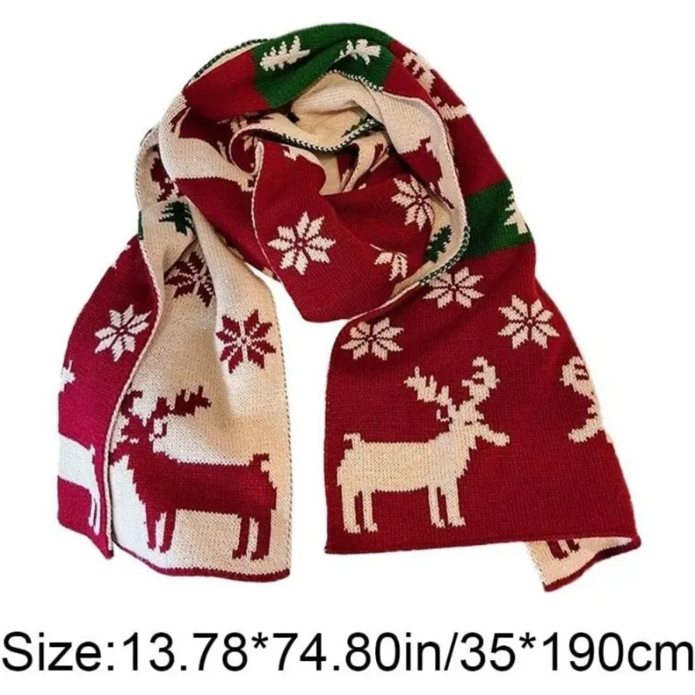 Christmas Scarf Unisex Winter Knitted Scarf Reindeer Christmas Theme Scarves Warm Scarf for Men and Women Christmas Deer Scarf
Christmas Scarf Unisex Winter Knitted Scarf Reindeer Christmas Theme Scarves Warm Scarf for Men and Women Christmas Deer Scarf