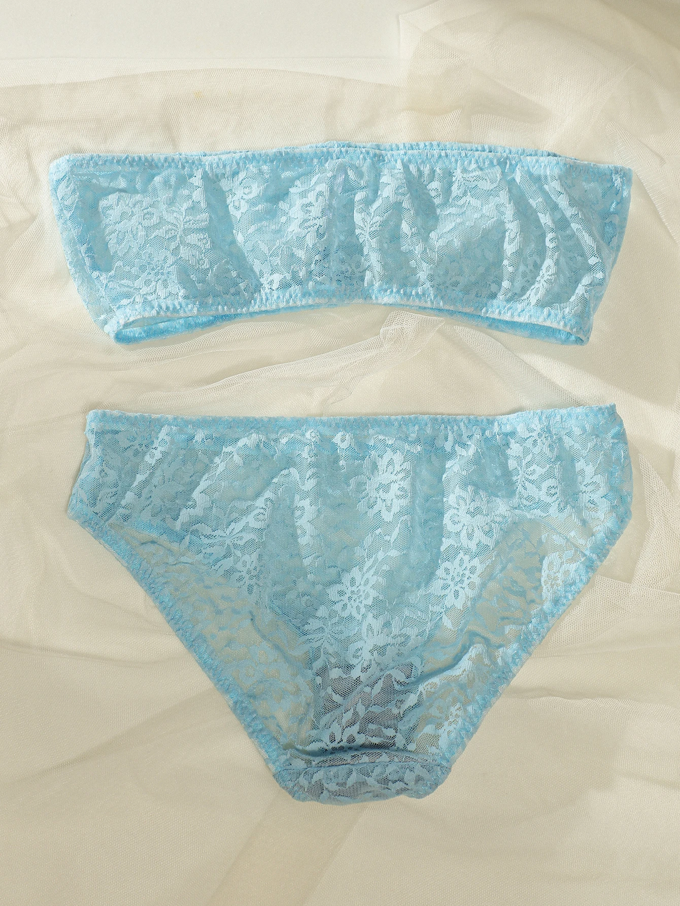 Lace Lingerie Set for Women Strapless Sheer Floral Mesh Tube Bra and Panty Set for Date Night Romantic Wear
Lace Lingerie Set for Women Strapless Sheer Floral Mesh Tube Bra and Panty Set for Date Night Romantic Wear