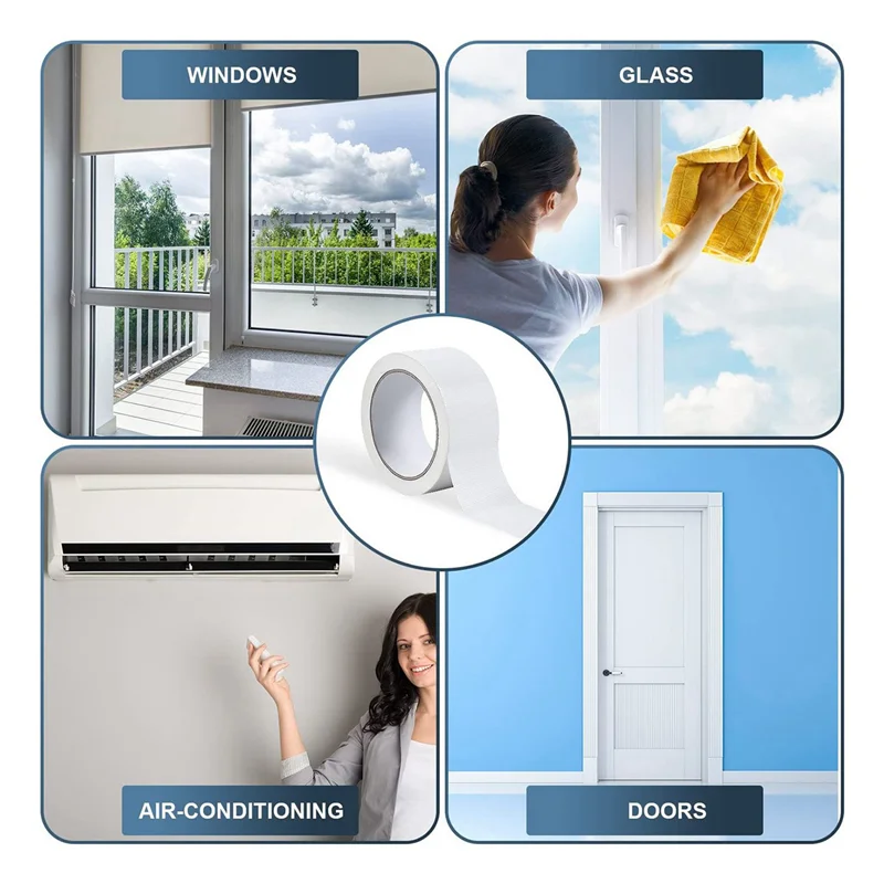 2X Window Weather Tape, Sealing Tape, Plastic Weather Tape, Sealing Tape, Waterproof, No Residue Sealant Strip (White)
2X Window Weather Tape, Sealing Tape, Plastic Weather Tape, Sealing Tape, Waterproof, No Residue Sealant Strip (White)