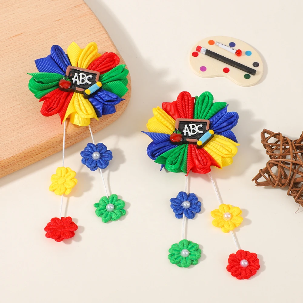 2pcs/set Rainbow Flower Tassel Hair Clips for Girls Back To School Barrettes Hairpins Cute Headwear Hair Accessories Wholesales
2pcs/set Rainbow Flower Tassel Hair Clips for Girls Back To School Barrettes Hairpins Cute Headwear Hair Accessories Wholesales