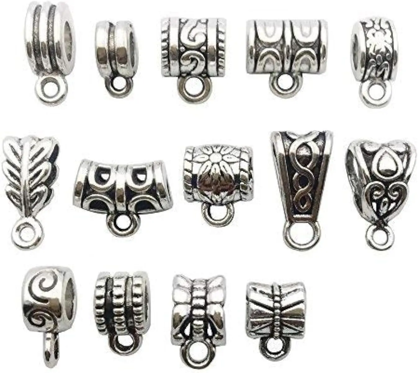 (About 125pcs) Mixed Tibetan Tube, Spacer Bail Bead Hanger Fit Charm European Bracelet Pendant (Antique Silver), 125
(About 125pcs) Mixed Tibetan Tube, Spacer Bail Bead Hanger Fit Charm European Bracelet Pendant (Antique Silver), 125