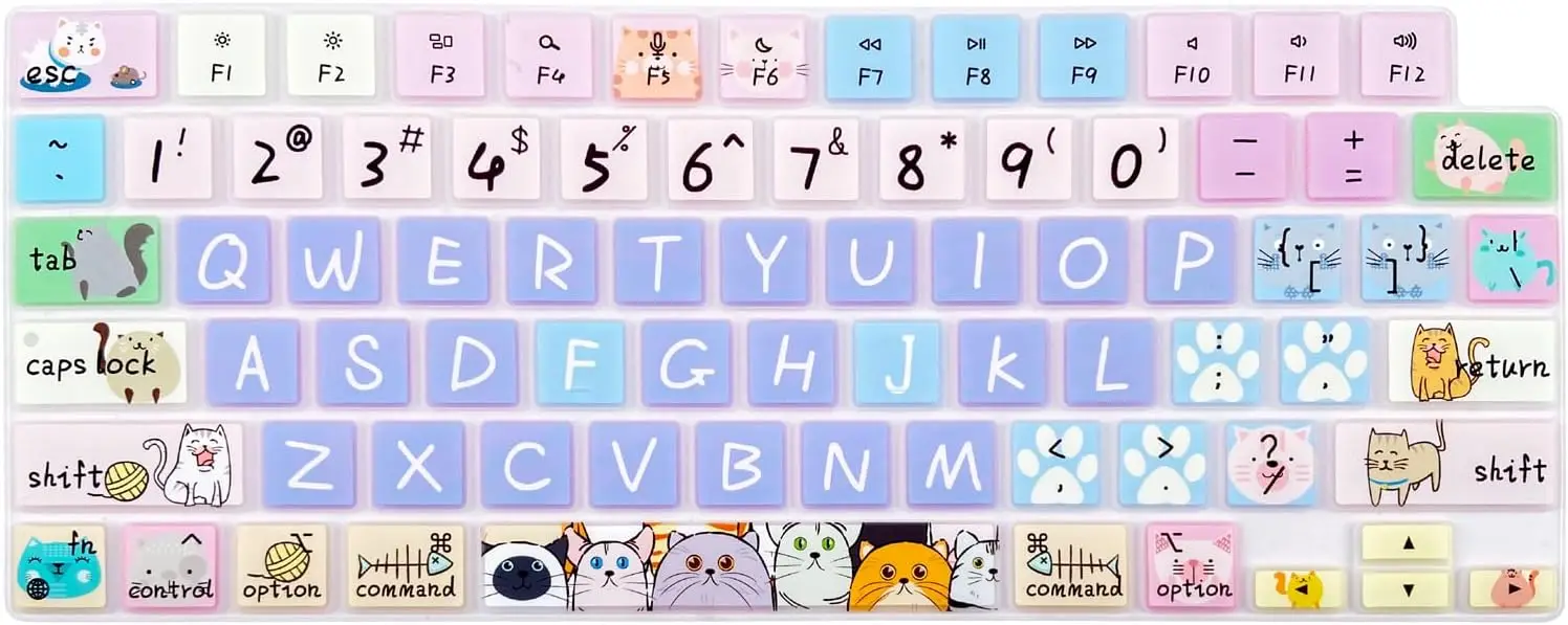 Cute Cat Keyboard Cover for MacBook Pro 14/16 & Air 13/15 (2021-2024)
Cute Cat Keyboard Cover for MacBook Pro 14/16 & Air 13/15 (2021-2024)