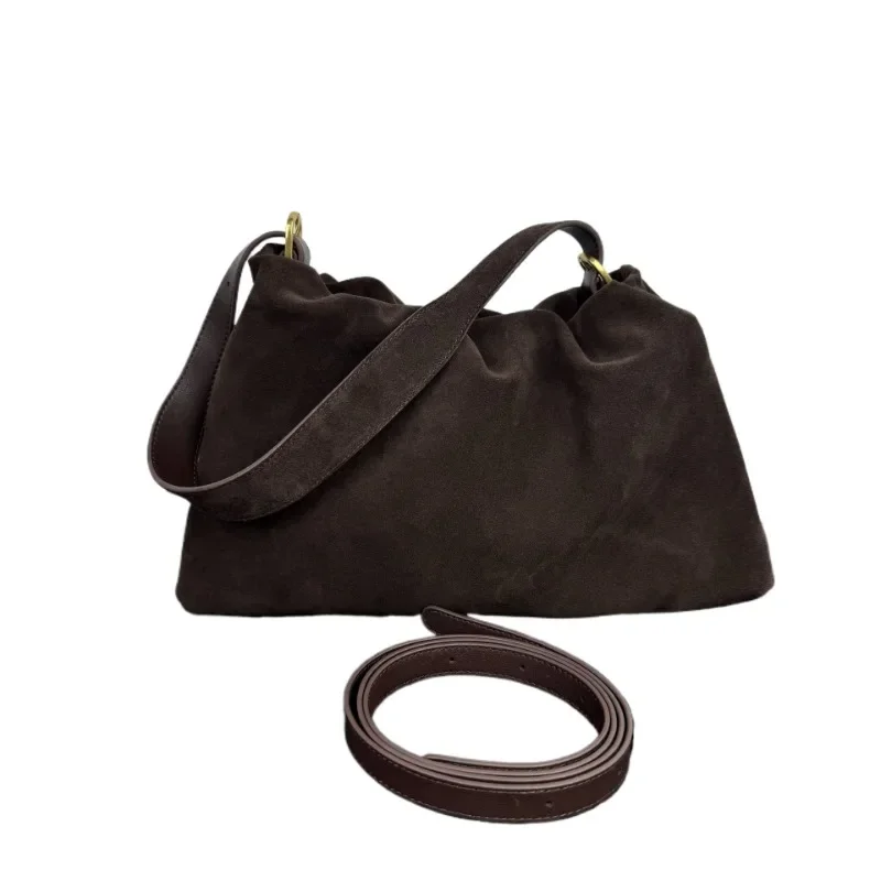 Корейская большая сумка со рюшами для женщин, винтажная сумка на плечо подмышками, натуральная замша, кошелек через плечо, дизайнерская сумка
Корейская большая сумка со рюшами для женщин, винтажная сумка на плечо подмышками, натуральная замша, кошелек через плечо, дизайнерская сумка