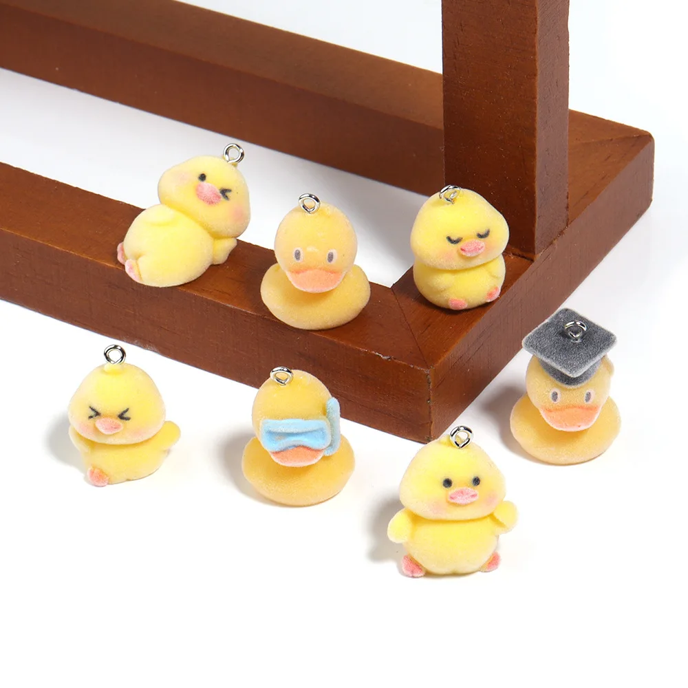 20pcs 3D Cartoon Cute Flocking Animal Duck Charms for Making Jewelry Necklace DIY Mobile Phone Case Accessories Wholesale
20pcs 3D Cartoon Cute Flocking Animal Duck Charms for Making Jewelry Necklace DIY Mobile Phone Case Accessories Wholesale