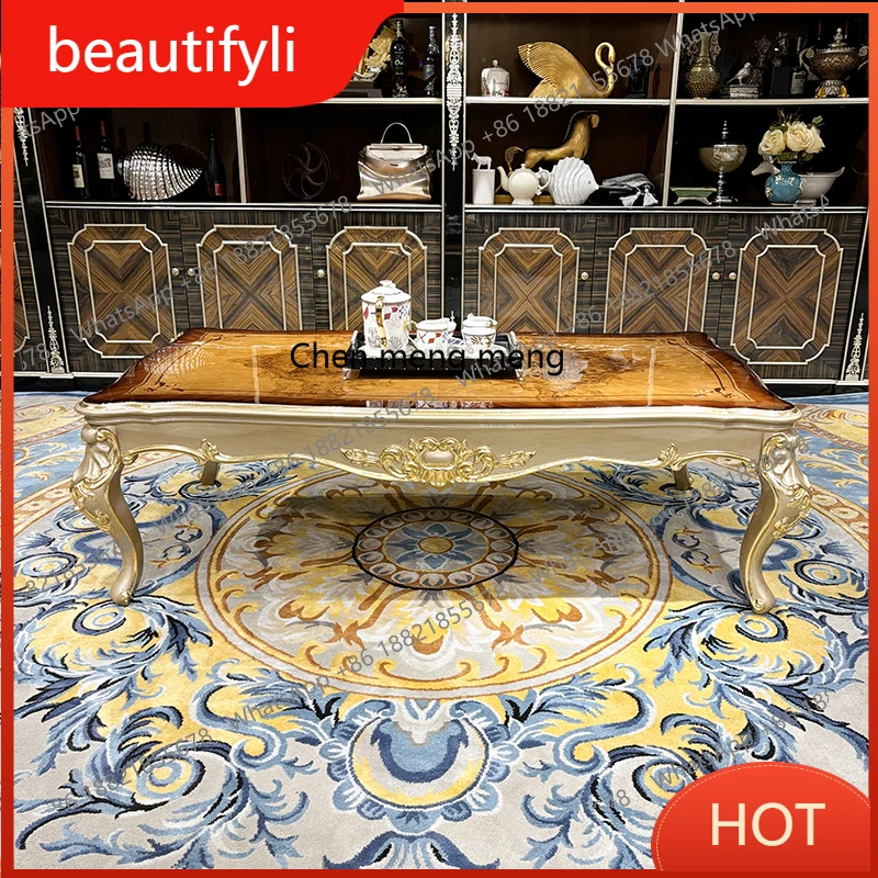 A139 French solid wood coffee table, European luxury carved rectangular neoclassical living room tea table
A139 French solid wood coffee table, European luxury carved rectangular neoclassical living room tea table
