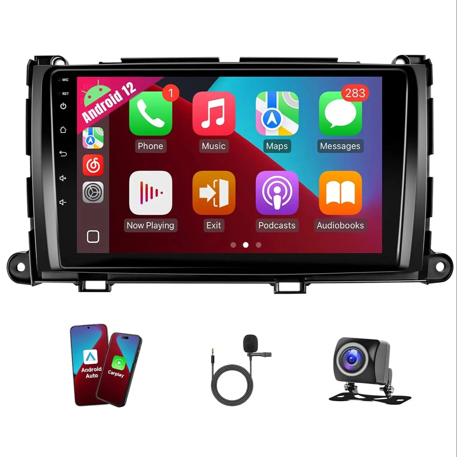 9 inch Car Stereo for (JBL Version) Toyota Sienna 2011 2012 2013 2014, with Wireless CarPlay Android Auto,2+32G
9 inch Car Stereo for (JBL Version) Toyota Sienna 2011 2012 2013 2014, with Wireless CarPlay Android Auto,2+32G