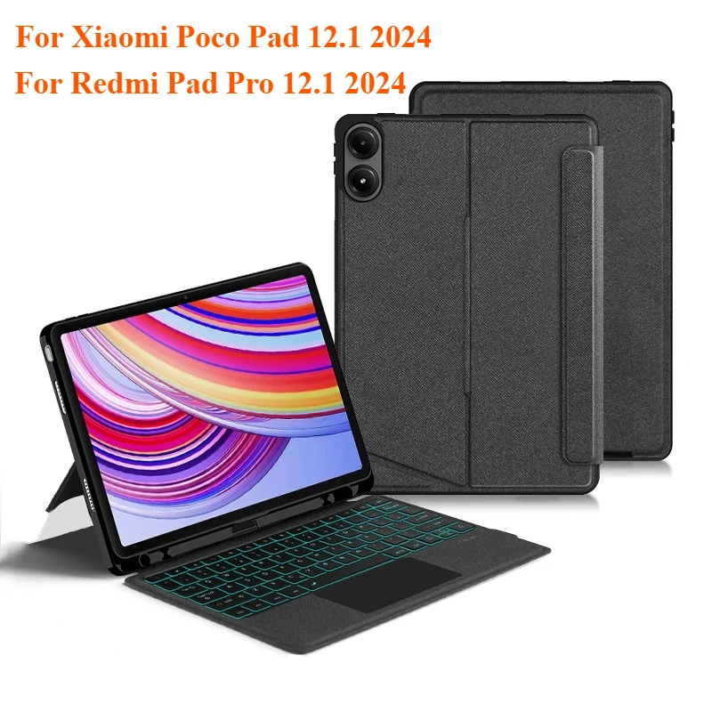 Backlight Separable Keyboard Case for Xiaomi Poco Pad 12.1 Inch 2024 Redmi Pad Pro 12.1" 2024 Smart Case Tablets Keyboard Cover
Backlight Separable Keyboard Case for Xiaomi Poco Pad 12.1 Inch 2024 Redmi Pad Pro 12.1" 2024 Smart Case Tablets Keyboard Cover