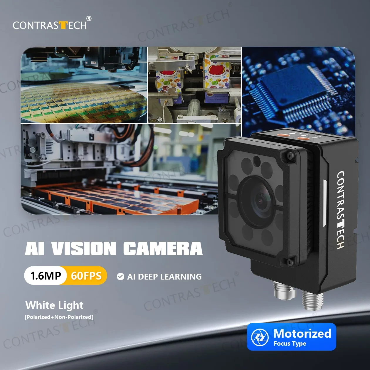AI Learning 1,6 МП, 60 кадров в секунду, камера умного видения с моторизованным фокусом для сравнения контура контрастности
AI Learning 1,6 МП, 60 кадров в секунду, камера умного видения с моторизованным фокусом для сравнения контура контрастности