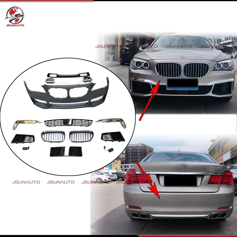 For BMW 7 Series Unpainted Auto Front Bumper For 2009-2014 F01 F02 7 Series Upgrade To M760 Style Bumper Grill PP External Kit
For BMW 7 Series Unpainted Auto Front Bumper For 2009-2014 F01 F02 7 Series Upgrade To M760 Style Bumper Grill PP External Kit