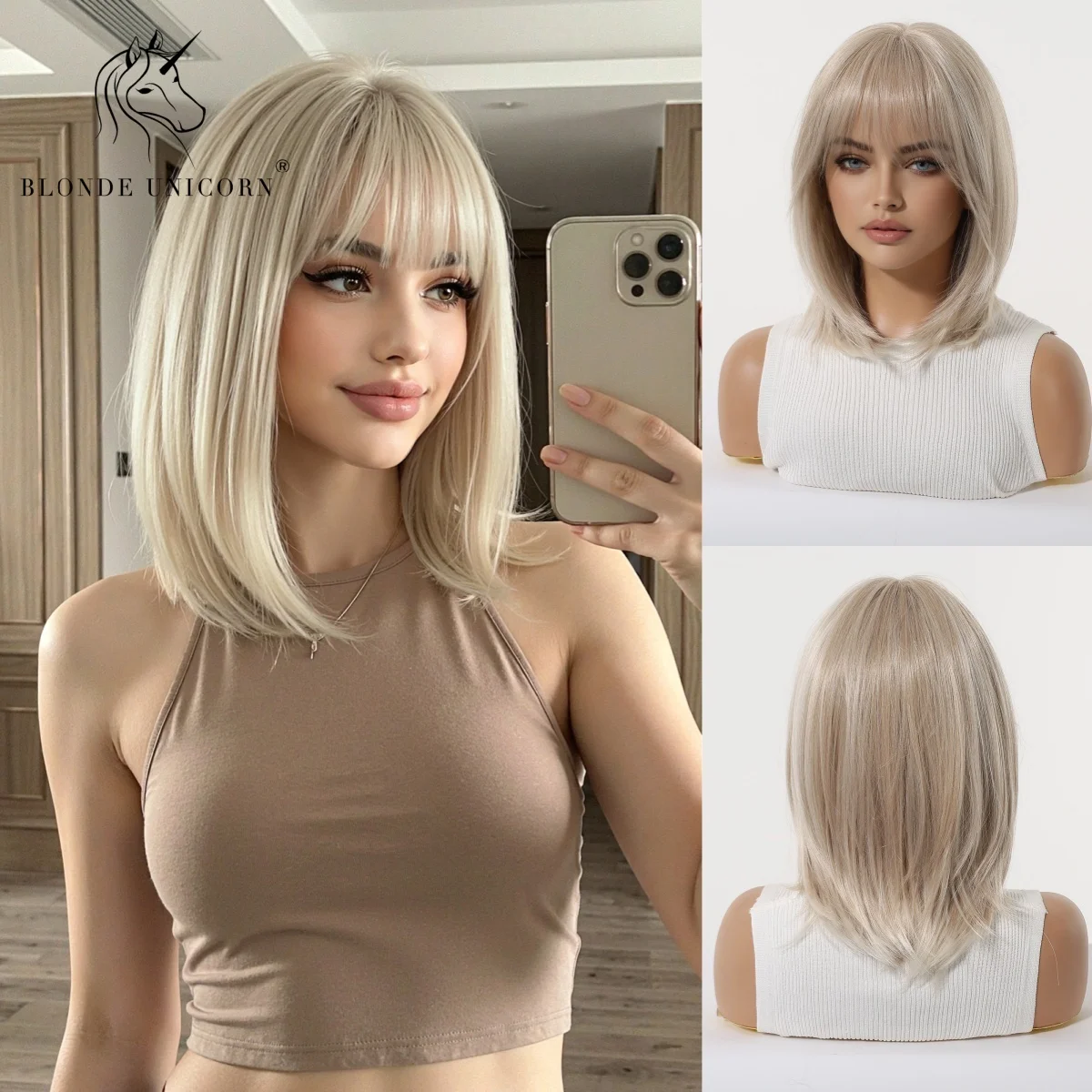 Platinum Blonde 12 Inch Layered Bob Wig with Bangs Heat Resistant Synthetic Fiber Natural Straight for Women Daily Party Cosplay
Platinum Blonde 12 Inch Layered Bob Wig with Bangs Heat Resistant Synthetic Fiber Natural Straight for Women Daily Party Cosplay