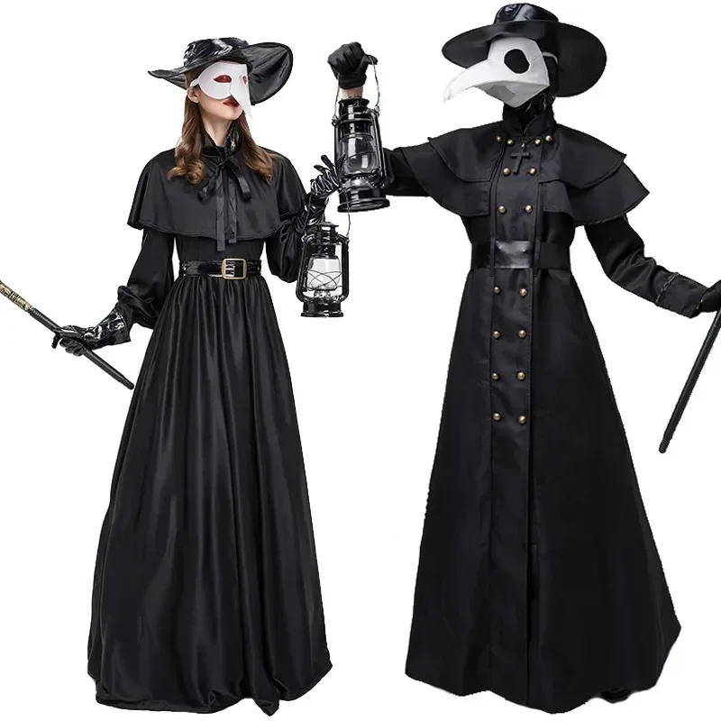 Carnival Halloween Plague Doctor Costume Couples Medieval War Nurse Priest Bird Beak Playsuit Cosplay Fancy Party Dress
Carnival Halloween Plague Doctor Costume Couples Medieval War Nurse Priest Bird Beak Playsuit Cosplay Fancy Party Dress