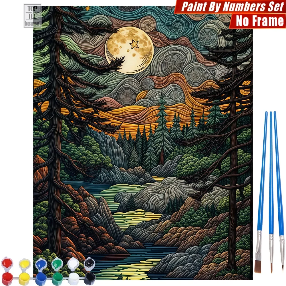 Moonlit Forest Charming DIY Painting By Number Kit - Moonlit Forest Van Gogh Family Activities Easter Gift For Dad
Moonlit Forest Charming DIY Painting By Number Kit - Moonlit Forest Van Gogh Family Activities Easter Gift For Dad