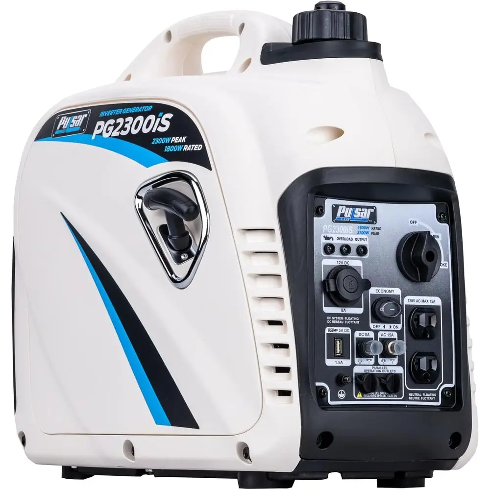 PG2300iS 2,300W Portable Super Quiet Gas-Powered Inverter Generator with USB Outlet & Parallel ability, CARB Compliant
PG2300iS 2,300W Portable Super Quiet Gas-Powered Inverter Generator with USB Outlet & Parallel ability, CARB Compliant