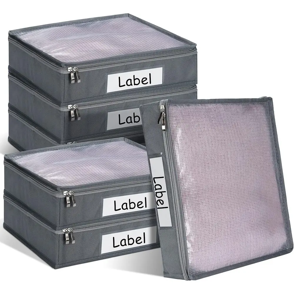 6 Pcs 14 x 12 x 3 Inch Sweater Storage Bags Easy Gliding Zippered Organizer Closets Under The Bed Zippered Storage Bags with Lab
6 Pcs 14 x 12 x 3 Inch Sweater Storage Bags Easy Gliding Zippered Organizer Closets Under The Bed Zippered Storage Bags with Lab