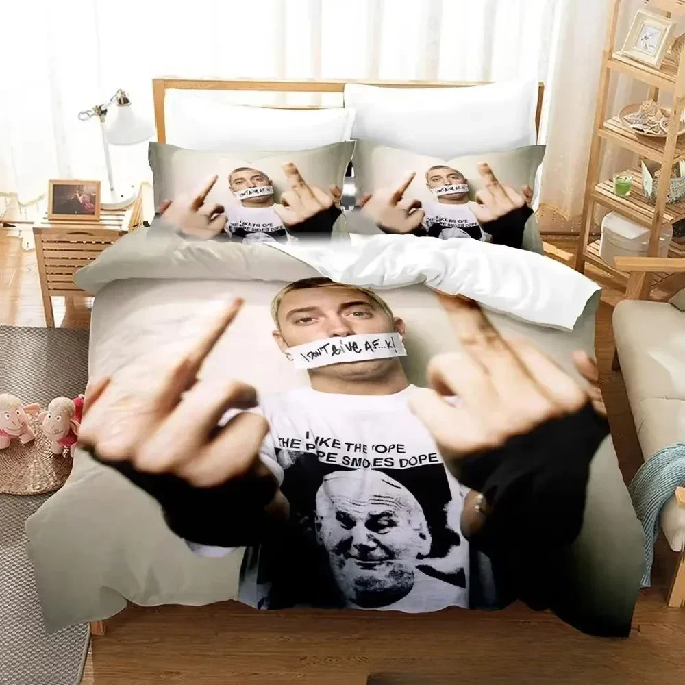 Комплект постельного белья с 3D принтом Eminem Rapper для мальчиков и девочек Twin Queen King Size, пододеяльник, наволочка, кровать для мальчиков, взрослых, домашний текстиль, текстиль
Комплект постельного белья с 3D принтом Eminem Rapper для мальчиков и девочек Twin Queen King Size, пододеяльник, наволочка, кровать для мальчиков, взрослых, домашний текстиль, текстиль
