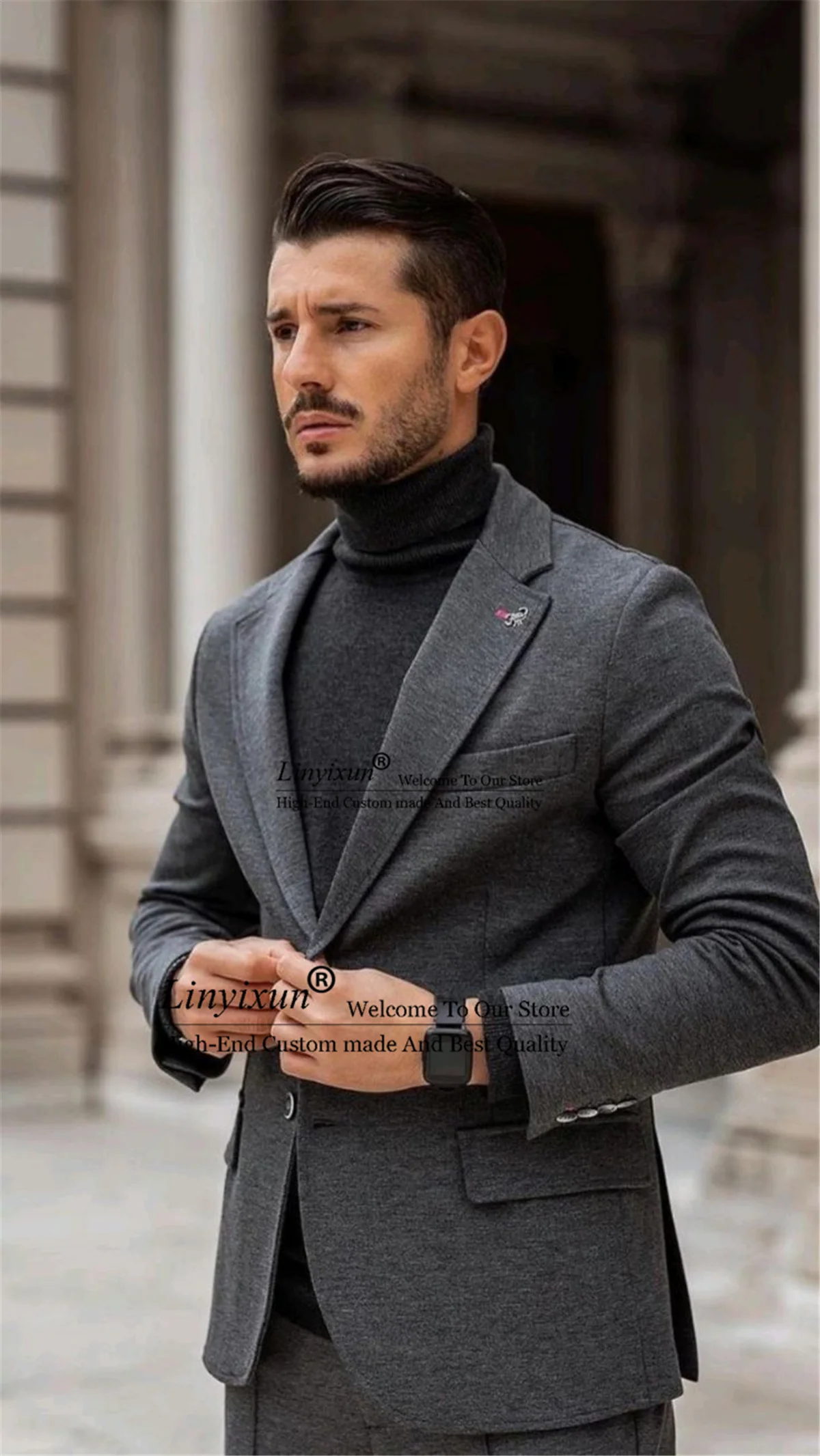 Italian Gray Men Suits For Wedding 2 Pieces Jacket Pants Set Groom Tuxedos Slim Fit Fashion Male Blazers Outfit Costume Homme
Italian Gray Men Suits For Wedding 2 Pieces Jacket Pants Set Groom Tuxedos Slim Fit Fashion Male Blazers Outfit Costume Homme