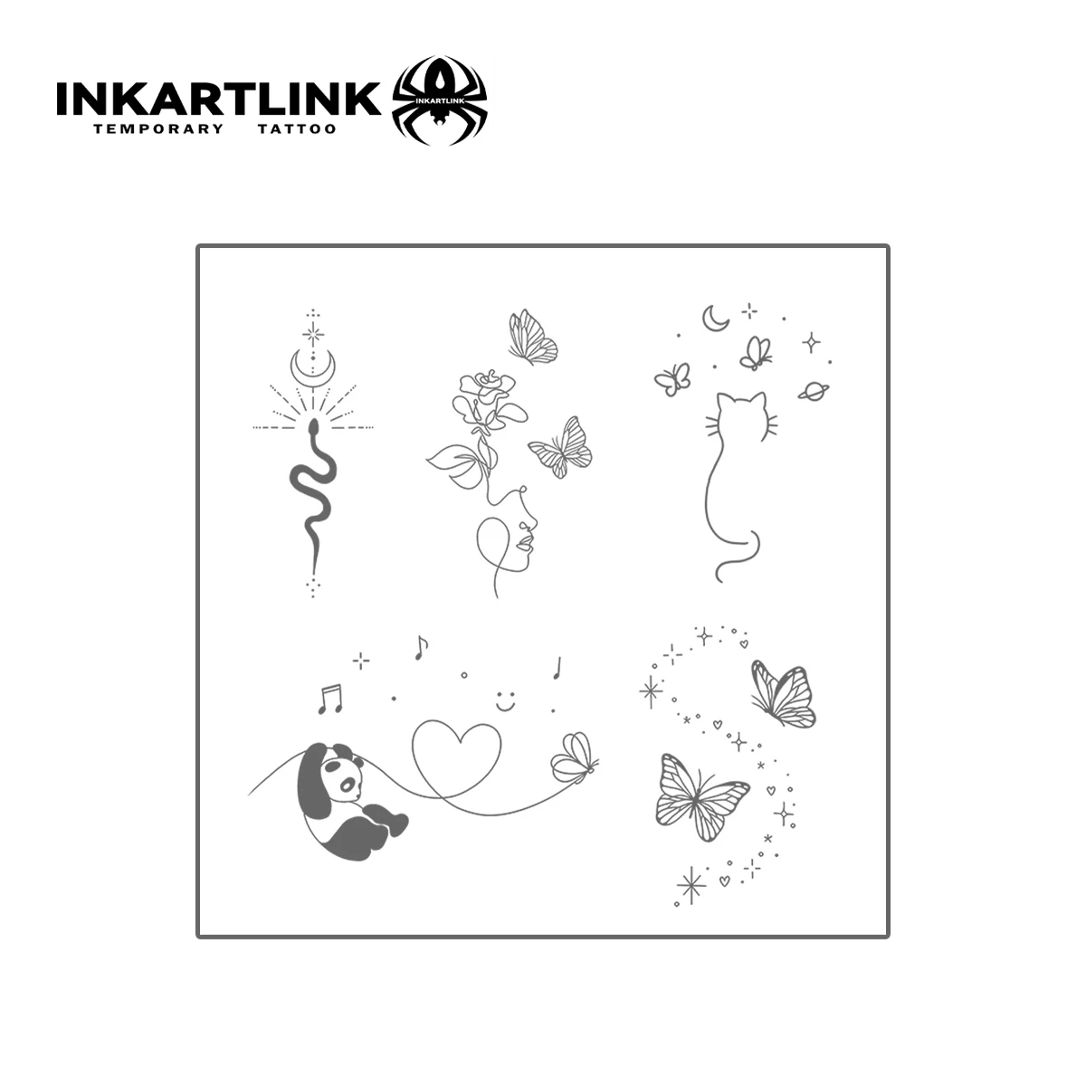 INKARTLINK Cat Line Tattoo Patch 1-2 Weeks Long lasting Simple Butterfly Star Moon Waterproof Temporary Tattoo Wrist Decoration
INKARTLINK Cat Line Tattoo Patch 1-2 Weeks Long lasting Simple Butterfly Star Moon Waterproof Temporary Tattoo Wrist Decoration