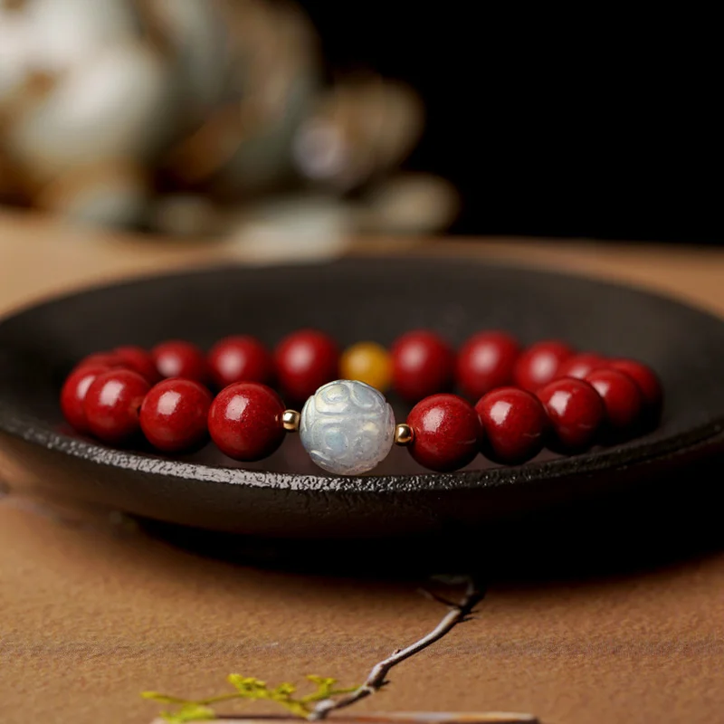 Браслет из натуральной киновари с узором из лунного камня, браслет с медведем в этом году жизни, ювелирный подарок для женщин
Браслет из натуральной киновари с узором из лунного камня, браслет с медведем в этом году жизни, ювелирный подарок для женщин