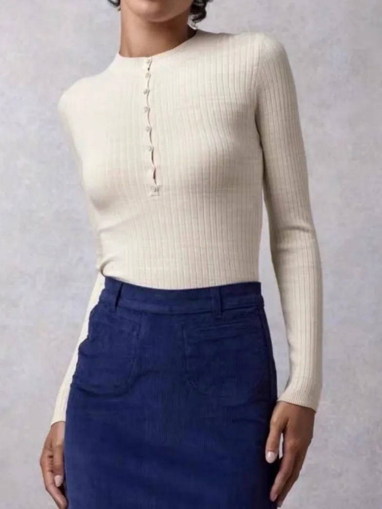 Облегающий трикотаж Long Sve round Ne Base irt Женский трикотаж ell Button Simple Sle Spring Faion Женский трикотаж премиум-класса
Облегающий трикотаж Long Sve round Ne Base irt Женский трикотаж ell Button Simple Sle Spring Faion Женский трикотаж премиум-класса