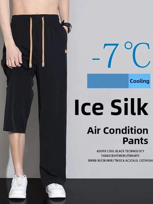 Ice Silk Casual Sports Pants Men's Summer Thin Loose Straight Leg Quick Dry Long Trousers for Working Breathable Polyester Fiber
Ice Silk Casual Sports Pants Men's Summer Thin Loose Straight Leg Quick Dry Long Trousers for Working Breathable Polyester Fiber