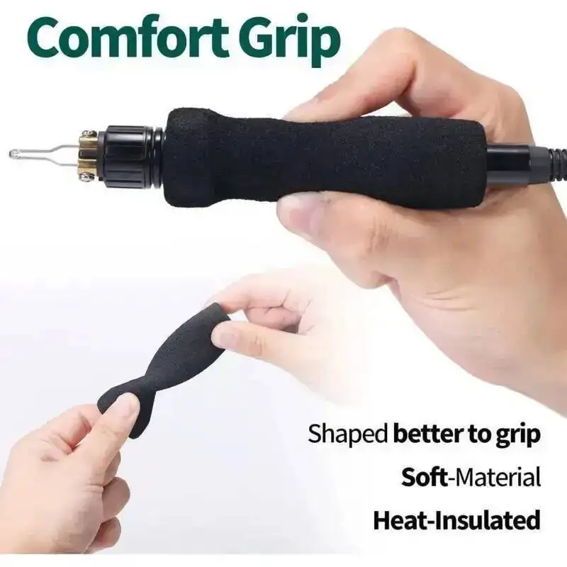 YIHUA 939D-VI Soldering & Pyrography Workstation Dual Independent Temperature Control 20 Replaceable Tips & Metal Spring Holder
YIHUA 939D-VI Soldering & Pyrography Workstation Dual Independent Temperature Control 20 Replaceable Tips & Metal Spring Holder