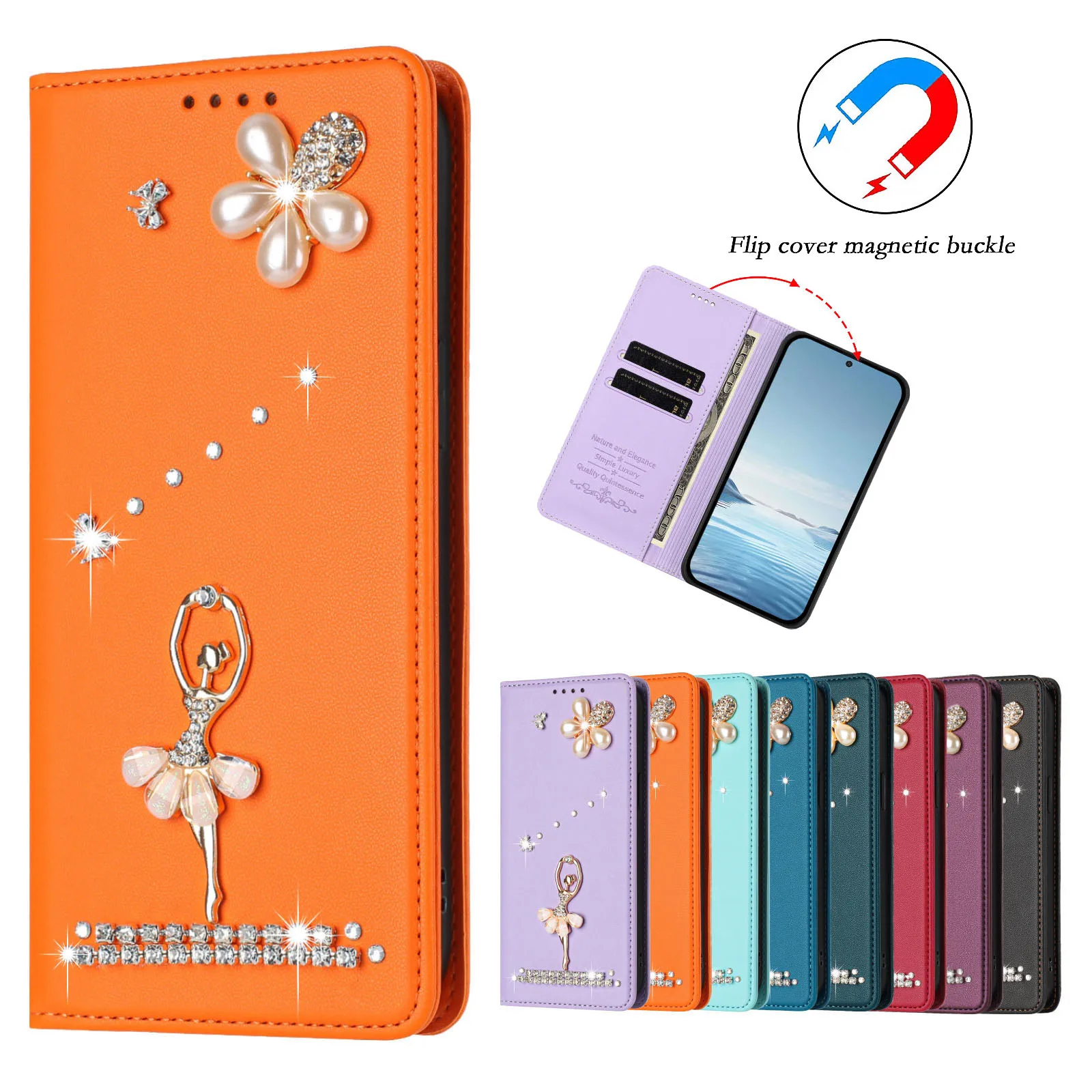 Rhinestone Phone Case for TCL 305 306 30SE 30 Plus 30V XE 201 303 Stylus 20R 20AX Bremen 40SE Bling Girl Flip Wallet Cases Cover
Rhinestone Phone Case for TCL 305 306 30SE 30 Plus 30V XE 201 303 Stylus 20R 20AX Bremen 40SE Bling Girl Flip Wallet Cases Cover