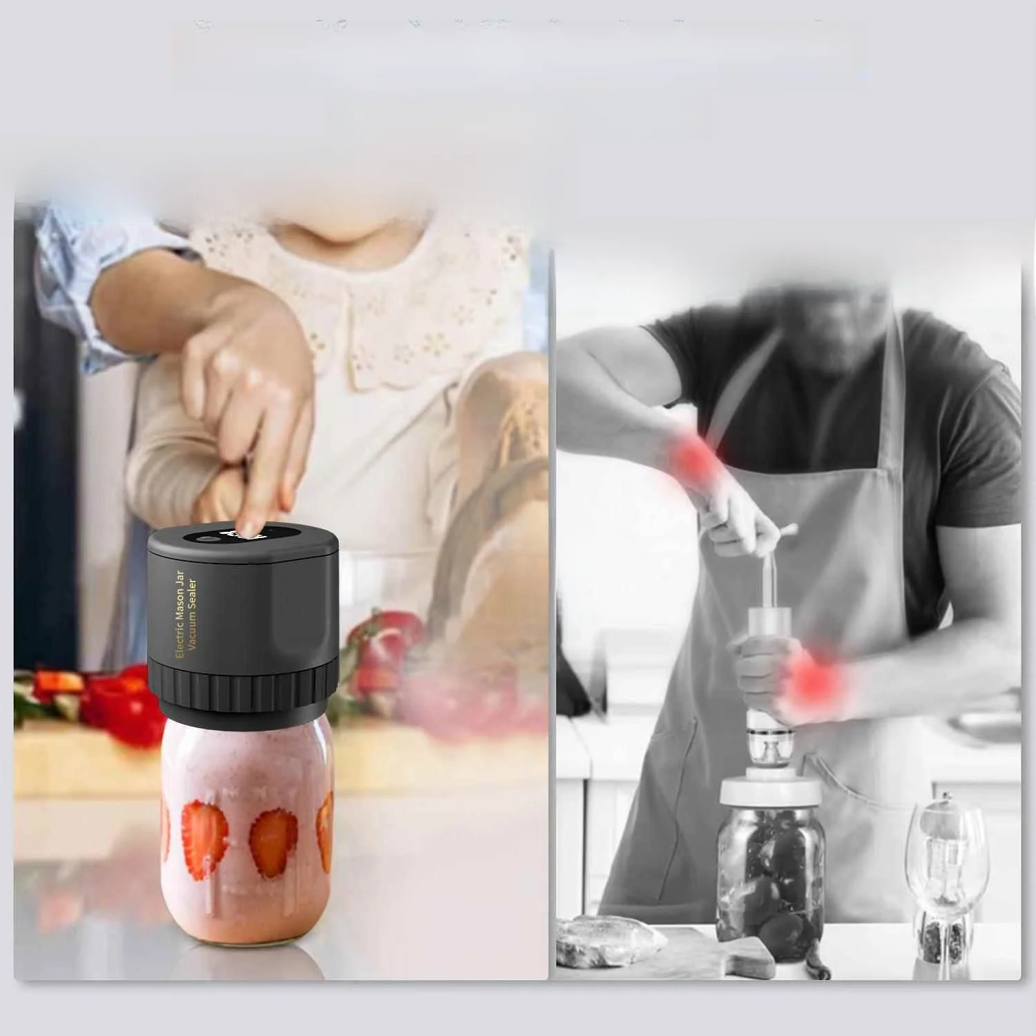 Automatic Vacuum Sealer Machine for Mason Jar Home Use Small Size Preservation Sealing Tool Kitchen Essential
Automatic Vacuum Sealer Machine for Mason Jar Home Use Small Size Preservation Sealing Tool Kitchen Essential