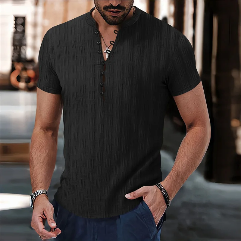 Men's Stand Collar Button Decoration Cool Short Sleeve Polo Shirt Fashionable Casual Personalized Design Trendy Tops S-3XL
Men's Stand Collar Button Decoration Cool Short Sleeve Polo Shirt Fashionable Casual Personalized Design Trendy Tops S-3XL