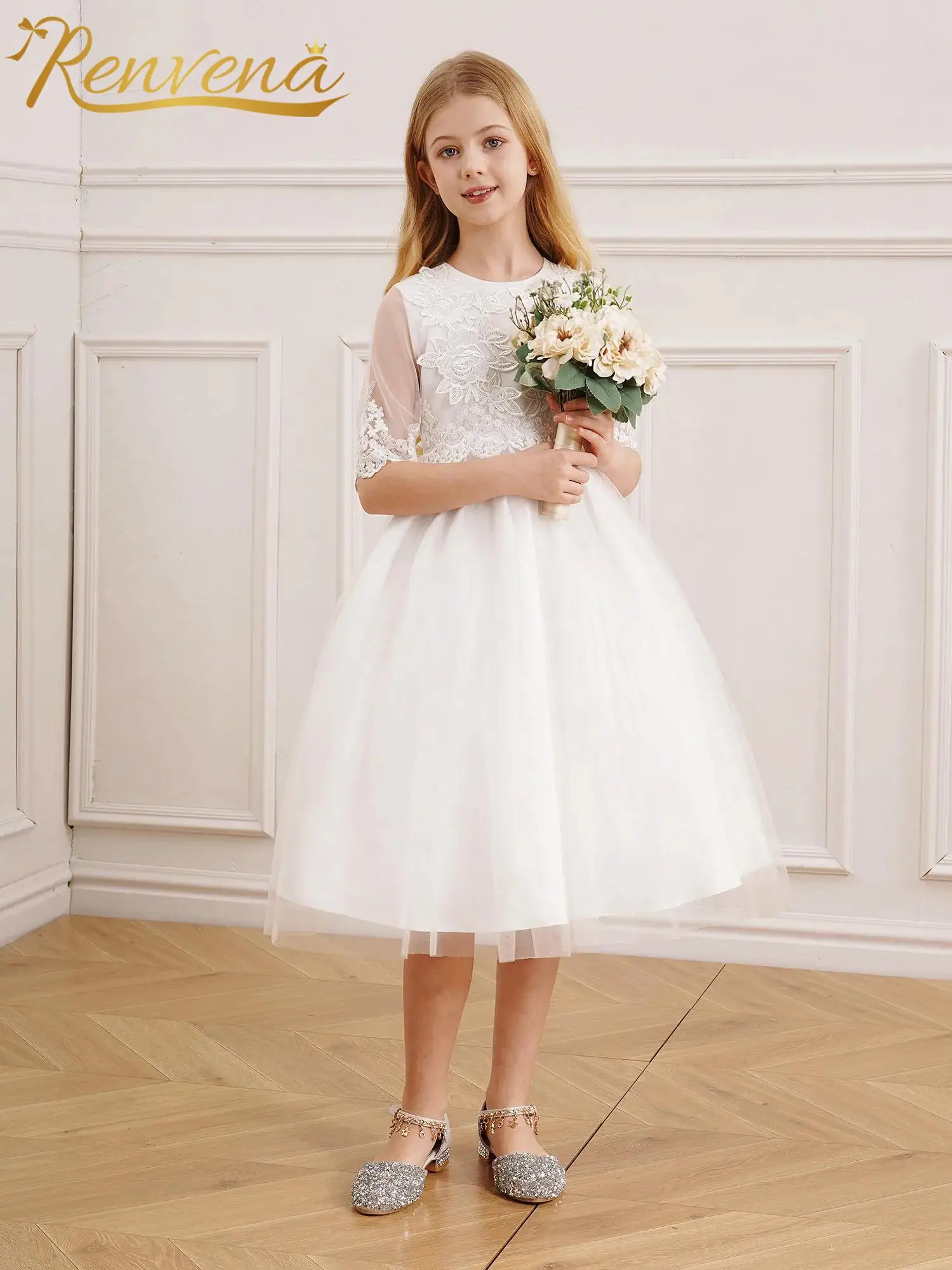 Kids Girls Elegant Embroidery Gowns Tulle Robe Flower Girl Dresses for Eucharist Bridesmaid Children Formal Wedding Party Dress
Kids Girls Elegant Embroidery Gowns Tulle Robe Flower Girl Dresses for Eucharist Bridesmaid Children Formal Wedding Party Dress
