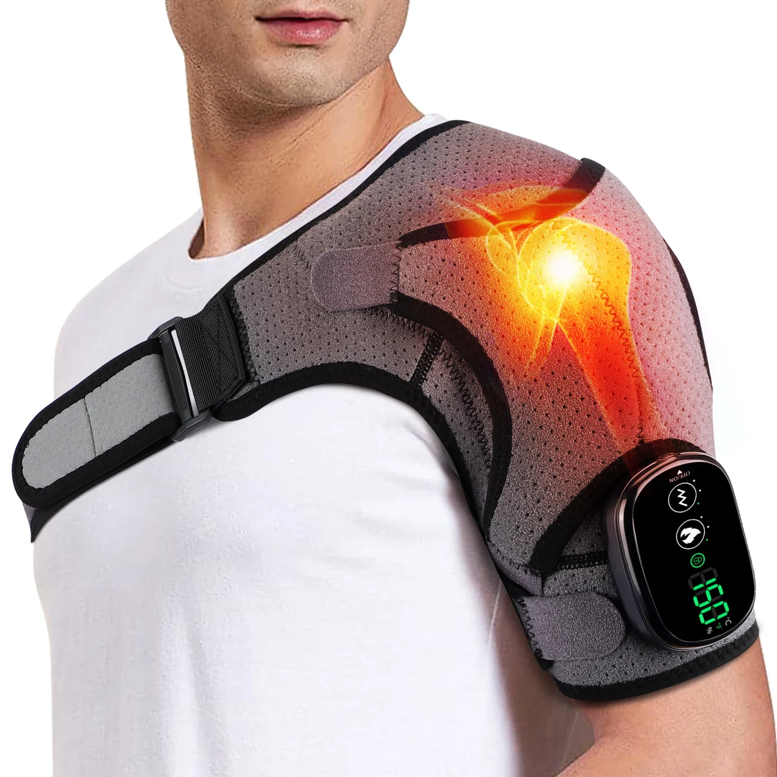 Electric Heating Shoulder Massager Vibration Shoulder Knee Brace 2 in 1 Massage Blets Warmer Heated Muscle Relax Pads
Electric Heating Shoulder Massager Vibration Shoulder Knee Brace 2 in 1 Massage Blets Warmer Heated Muscle Relax Pads