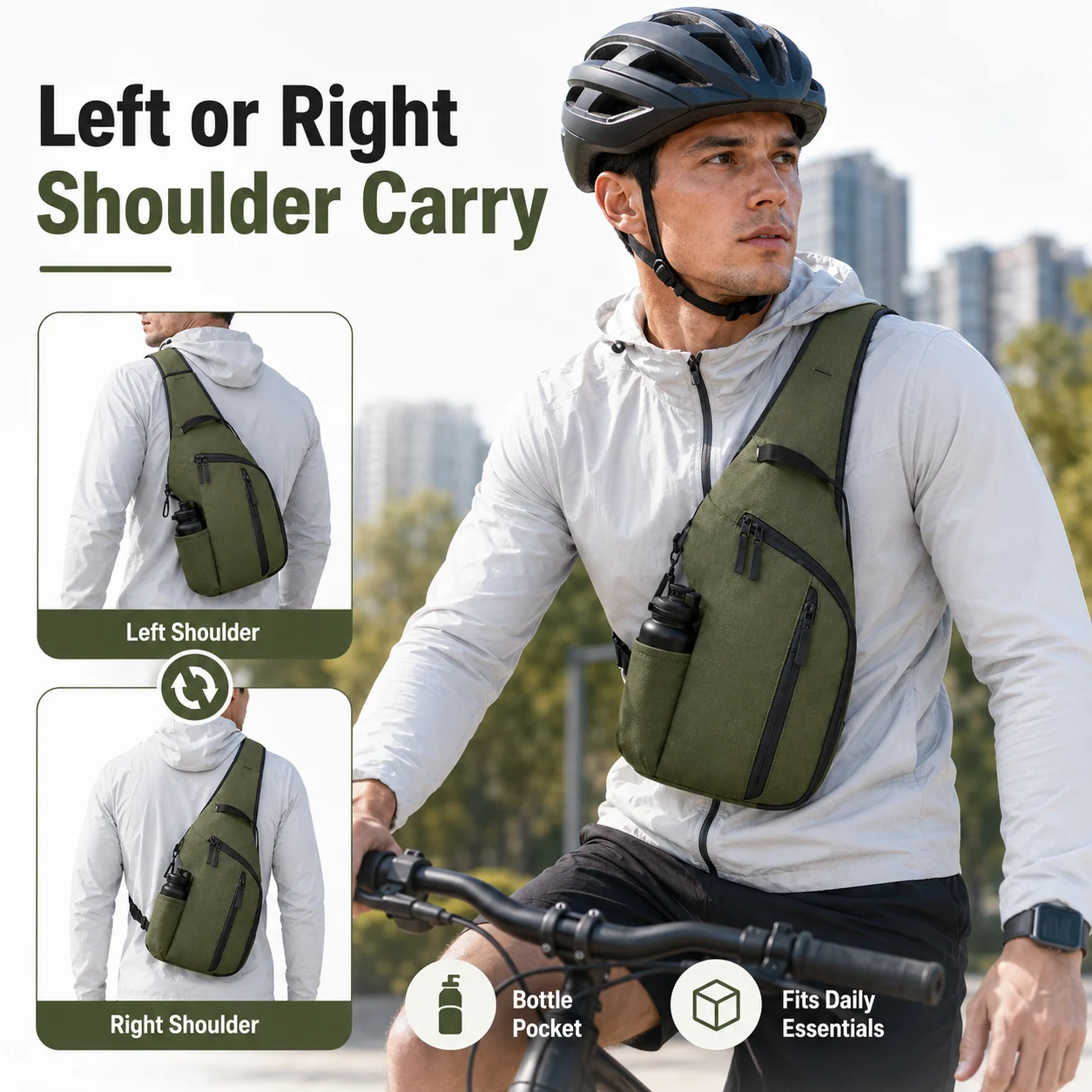 Buylor Men Crossbody Sling Bag Outdoor Waterproof Chest Bag Shoulder Bag With Water Bottle Pocket and 11 Inch Tablet Compartment
Buylor Men Crossbody Sling Bag Outdoor Waterproof Chest Bag Shoulder Bag With Water Bottle Pocket and 11 Inch Tablet Compartment
